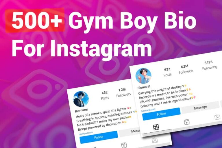 Gym Boy Bio For Instagram