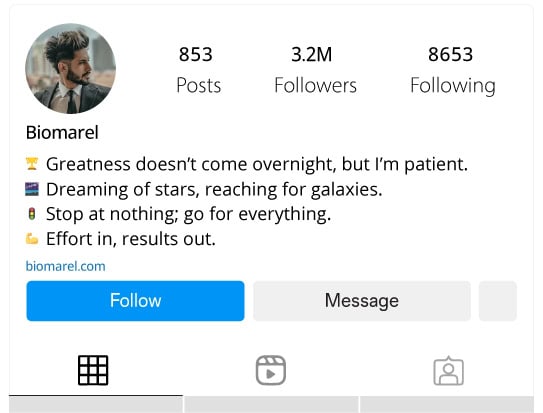 Motivational Instagram Bio for Men