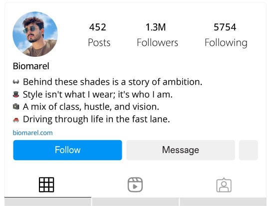 Stylish Instagram Bio for Men
